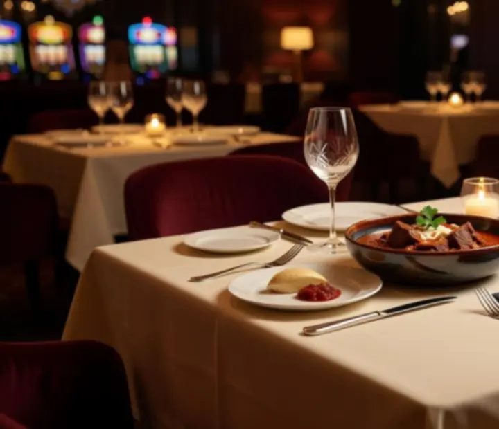 Elegánsan tálalt fogások a Dining Cornehh Hr kaszinói étterem étlapjáról